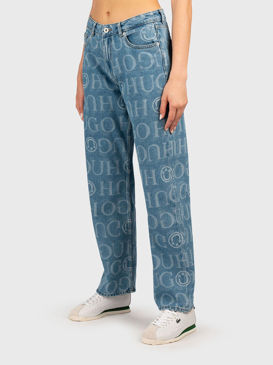 ELYAH light blue jeans with print - 1