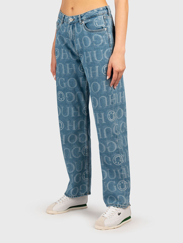 ELYAH light blue jeans with print - 1
