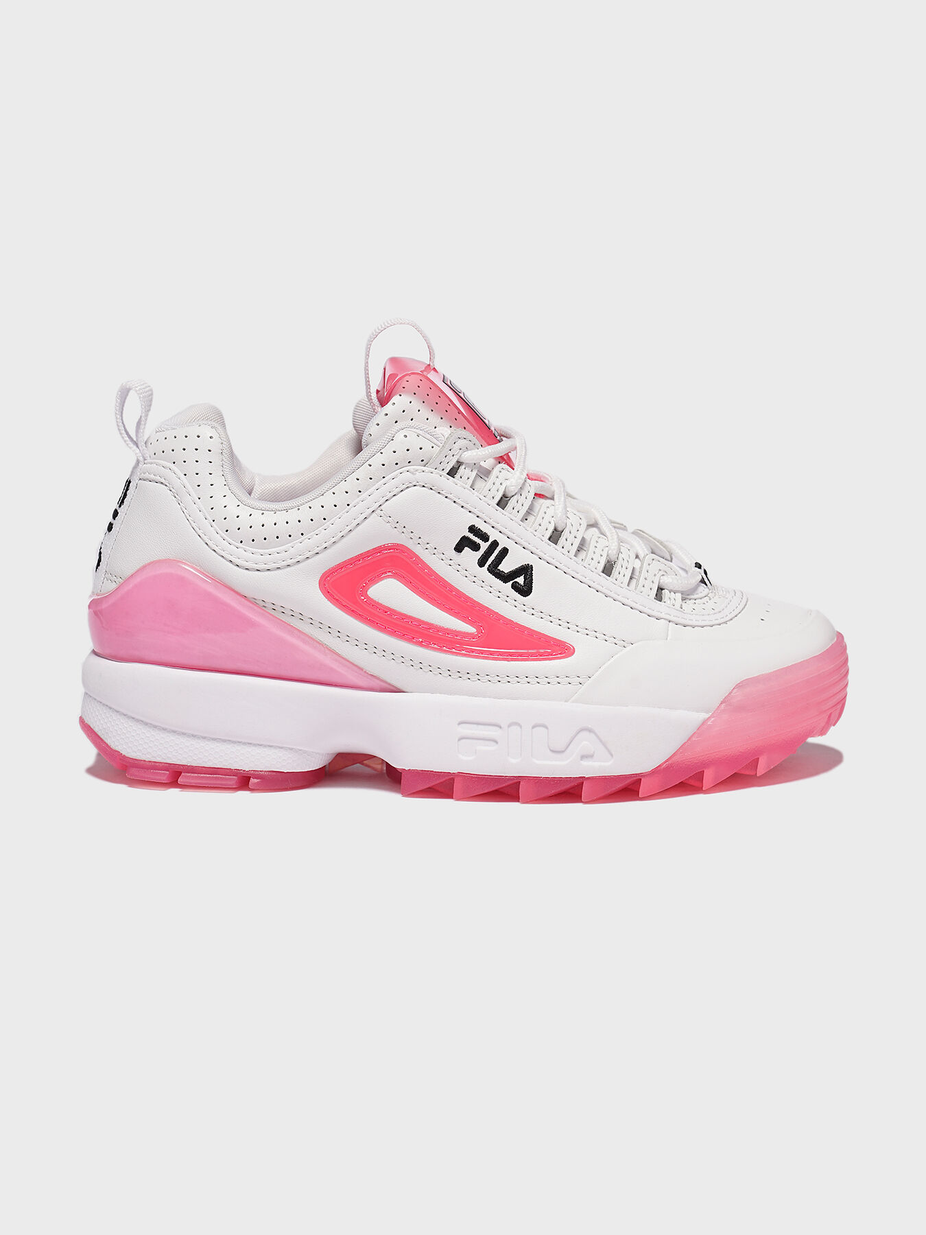 Pantofi sport DISRUPTOR PREMIUM cu accente roz de firm FILA