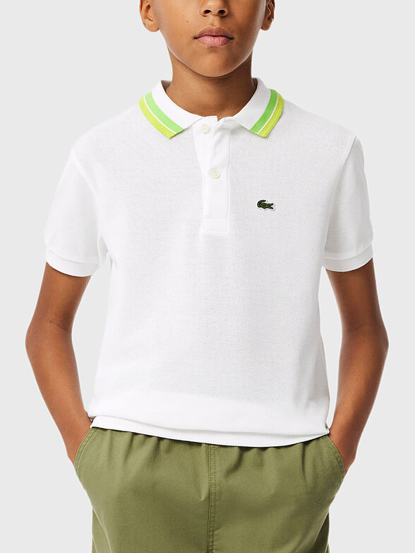 Polo shirt with contrast collar  - 1