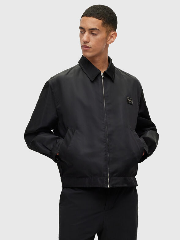 BELTON black jacket with logo patch - 1