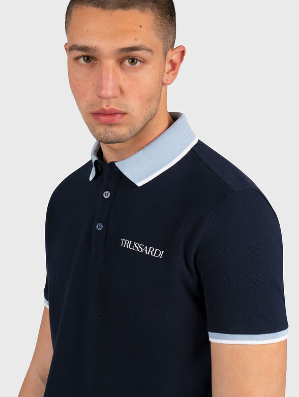 Polo shirt in dark blue - 4