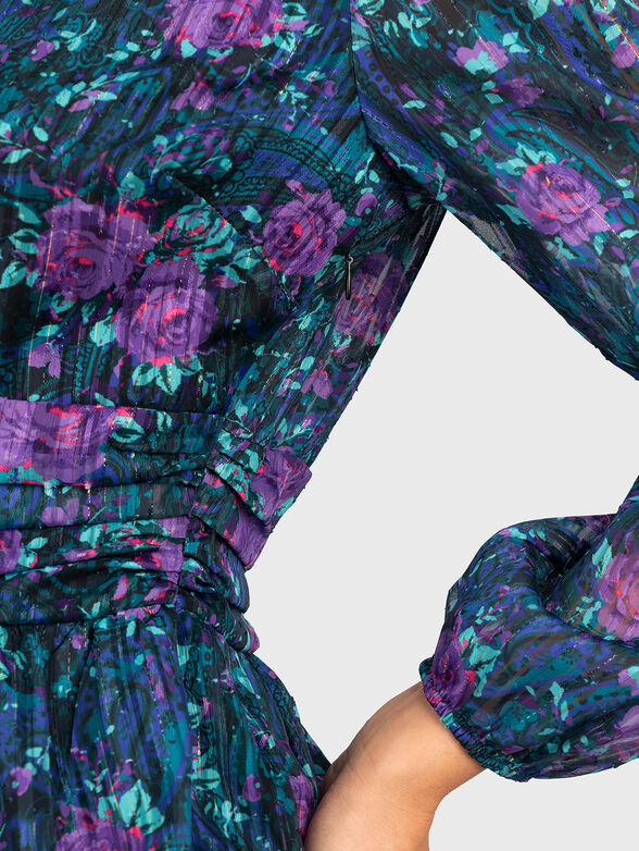 Mini dress with floral print - 5