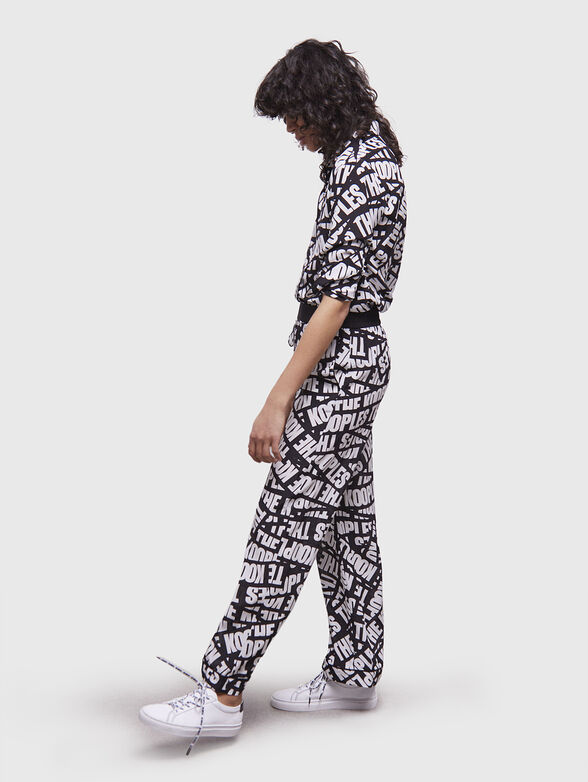 Pants with monogram logo print - 3