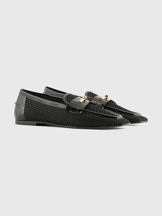 Mocasini negri cu accent auriu - 2
