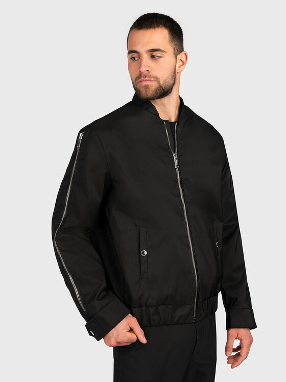 Bomber jacket with accent zippers - 1