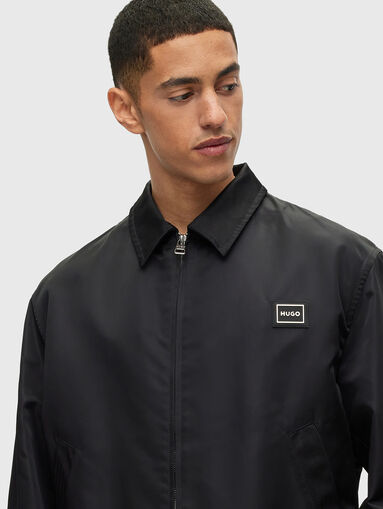 BELTON black jacket with logo patch - 4