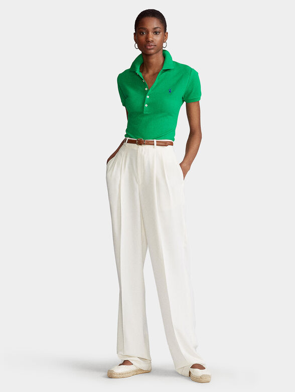 Green polo-shirt with buttons - 2