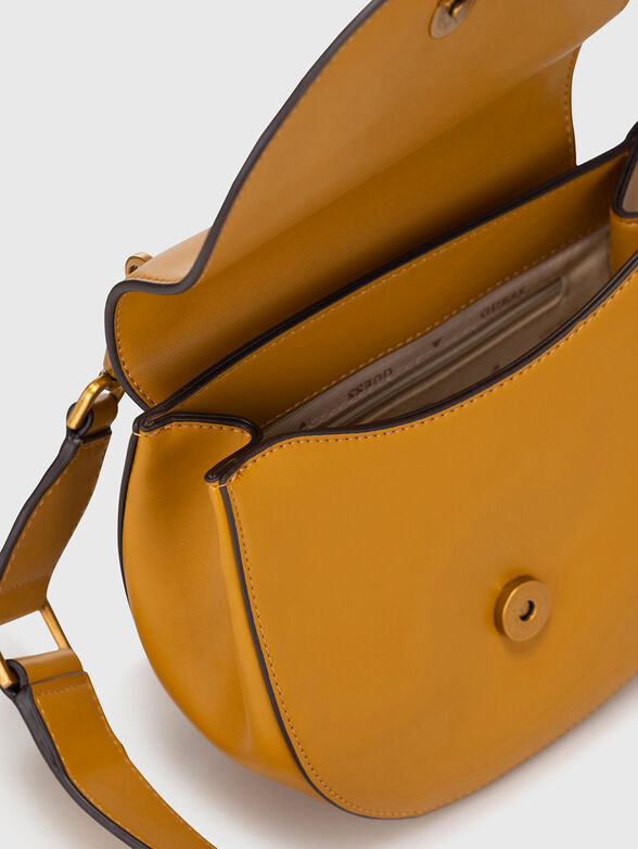 Black crossbody bag with metal logo accent - 6