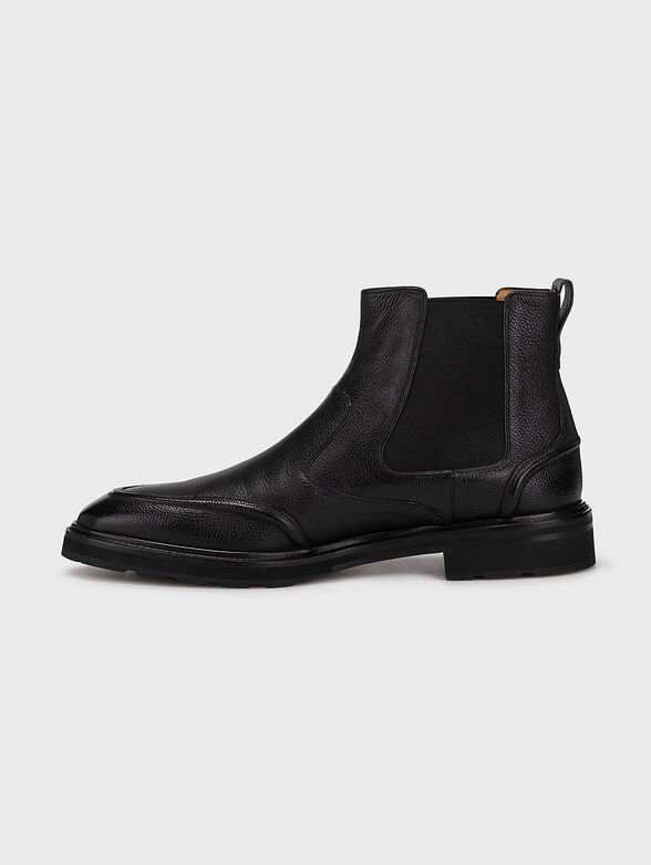 MILDOR black leather slip-on boots - 4