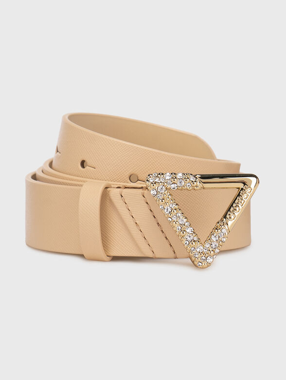 Eco leather belt with rhinestones - 1