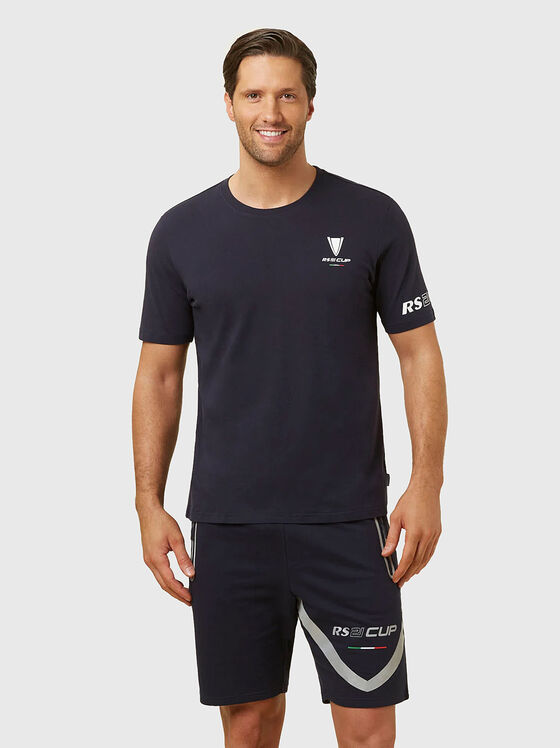 RS 21 cotton T-shirt in dark blue - 1