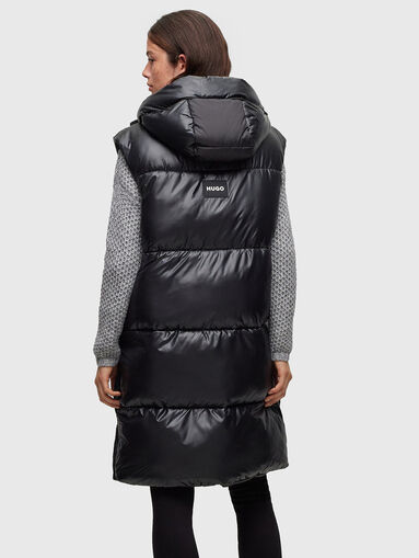 Padded vest with logo patch - 3