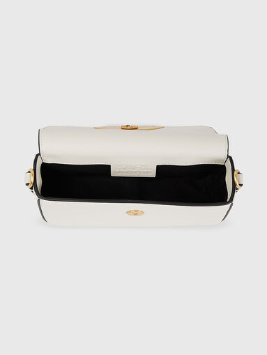 K/SIGNATURE beige leather bag with logo accent - 5