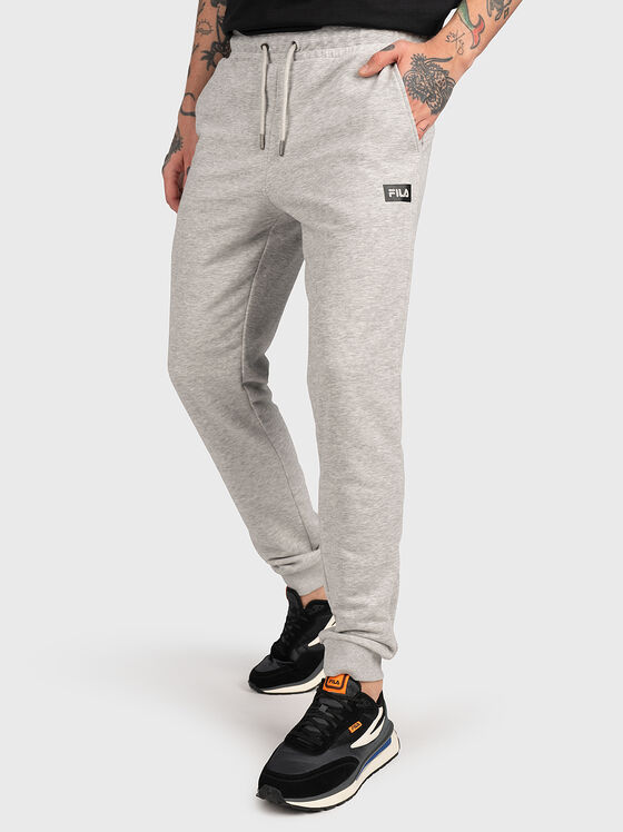 BIORINE grеy sports pants with logo detail - 1