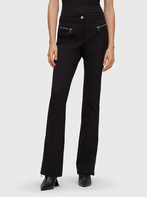 Black trousers with accent zips - 1