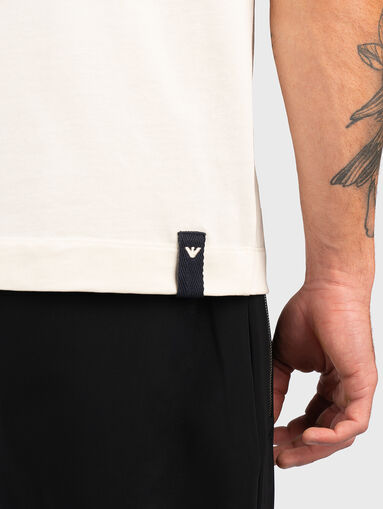 Logo embroidered cotton T-shirt - 5