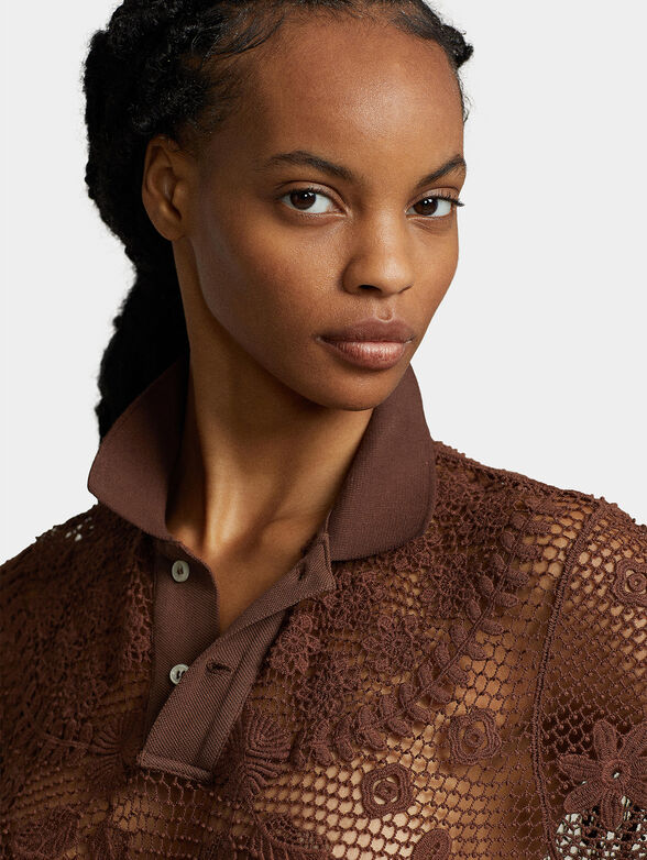 Polo-shirt with sheer effect - 4
