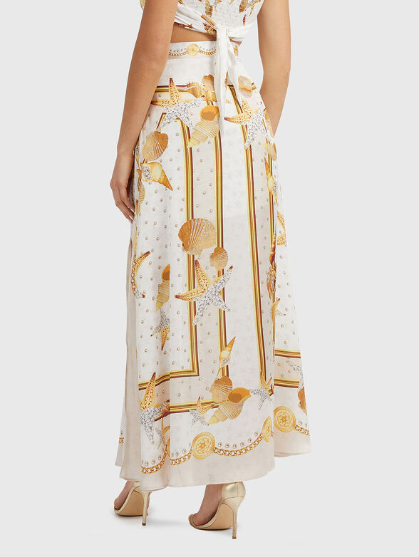 DORA printed satin maxi skirt - 2