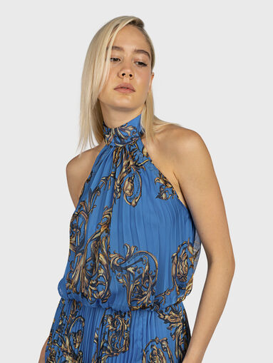 Black dress with baroque print - 3