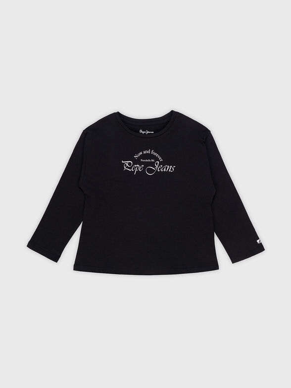 BLANCHE black blouse with long sleeve  - 1