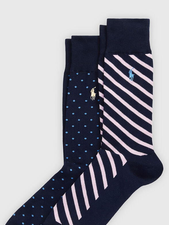 Set of two pairs of socks with contrasting patterns - 2