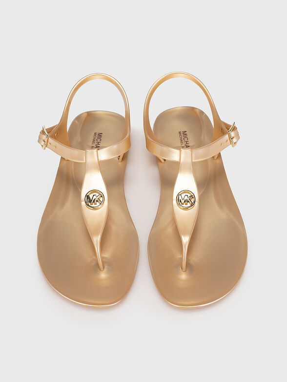MALLORY JELLY gold beach sandals - 6