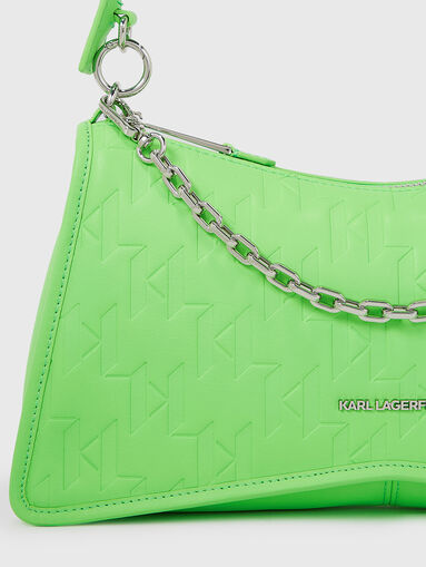 K/SEVEN ELEMENT black hobo bag with embossed logo - 4