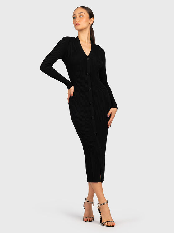 Rochie neagră tricotată  - 1