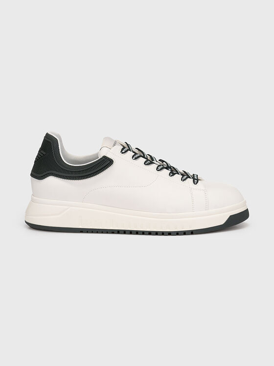 Leather sneakers with logo detail - 1