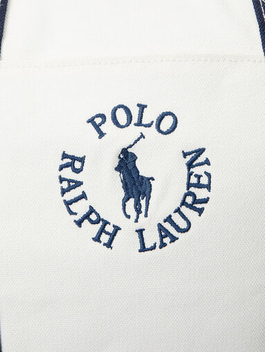 Bag with contrasting handles and logo embroidery - 4
