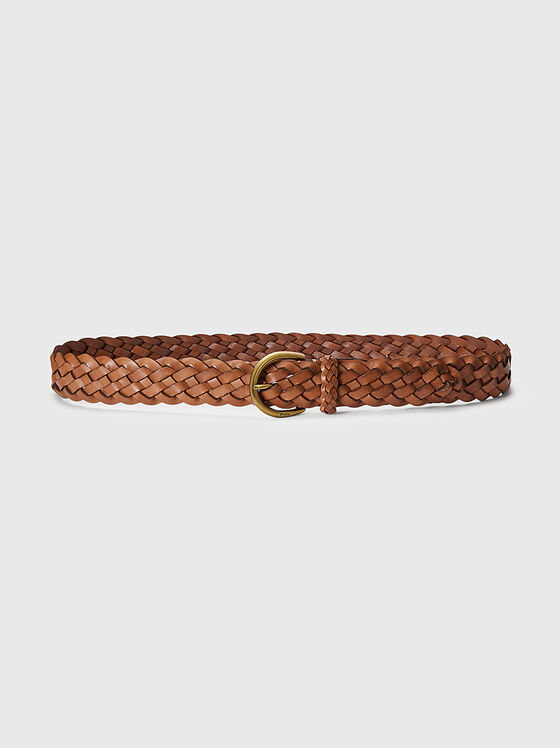 Knitted leather belt - 1