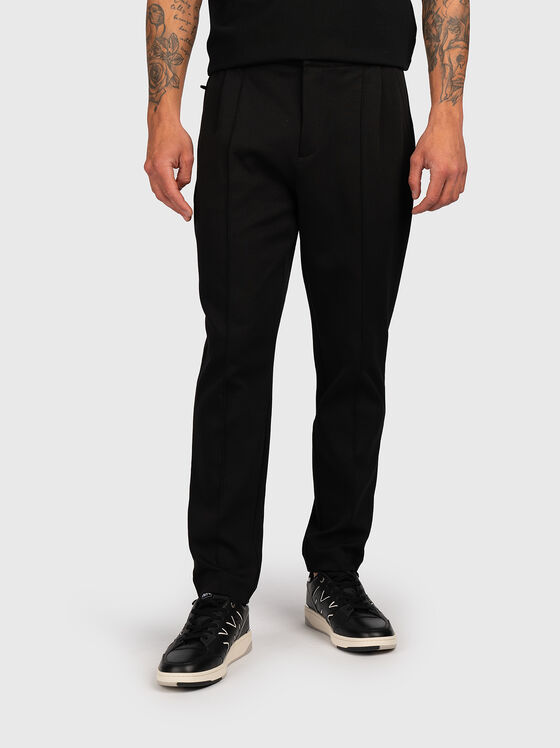 Pantaloni drepți negri - 1
