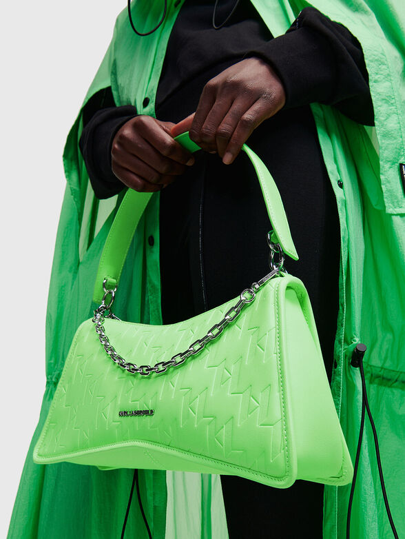K/SEVEN ELEMENT black hobo bag with embossed logo - 2