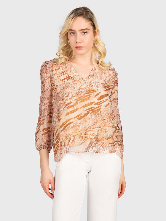 Blouse with snake print - 1