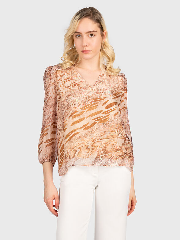 Blouse with snake print - 1