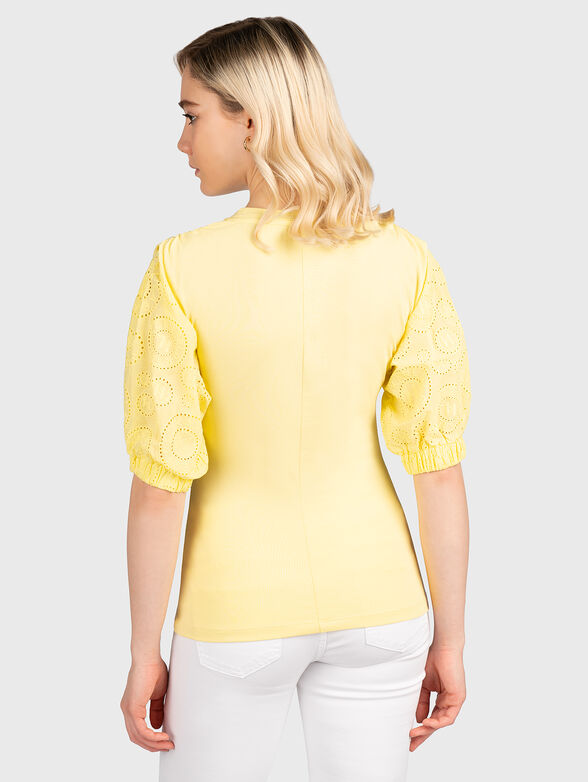 White blouse with puff sleeve - 3