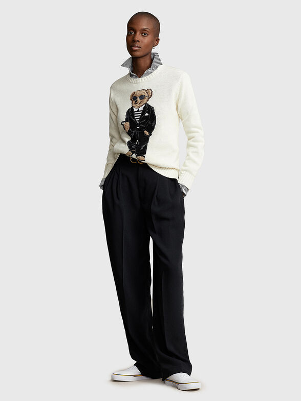 Cotton sweater with Polo Bear embroidery - 2