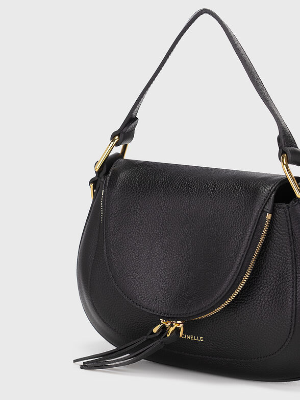 Black leather hobo bag - 4