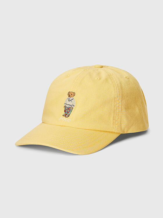 Yellow hat with logo embroidery - 1