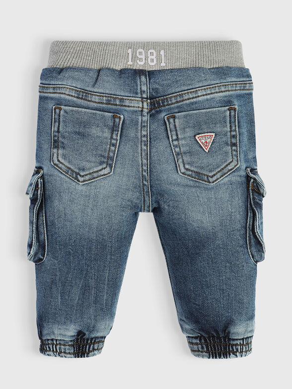 Cargo jeans with elastic waistband - 2