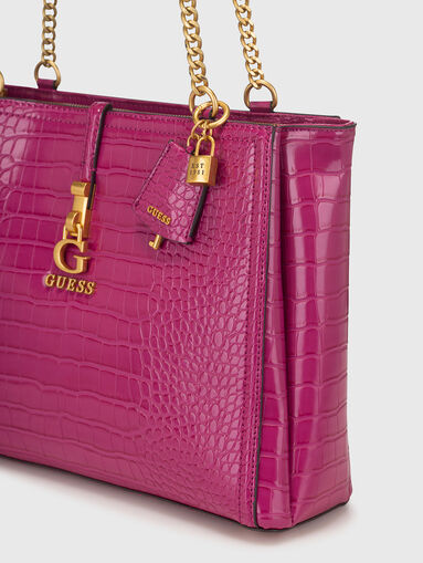JAMES black bag with croc effect - 4