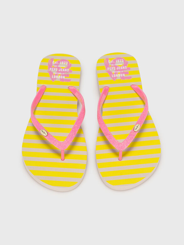 RAKE LOVE beach slippers with glitter detail - 6