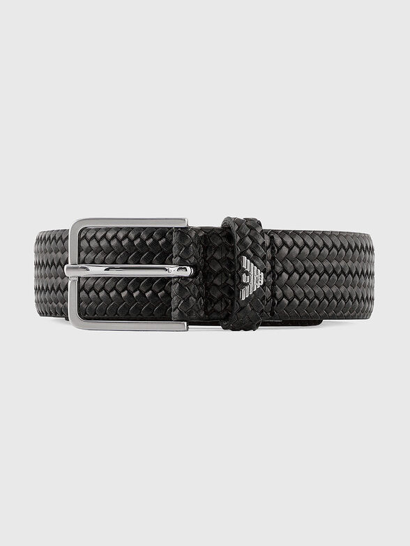 Leather belt with logo - 1