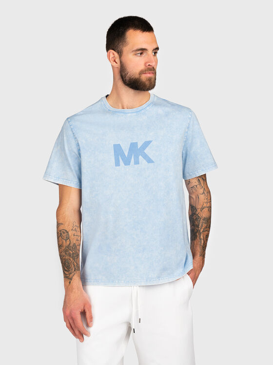Tricou din bumbac cu decolteu oval  - 1