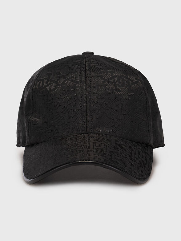 Black hat with monogram logo pattern - 1
