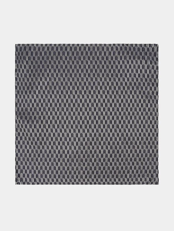 Silk handkerchief in black color - 1