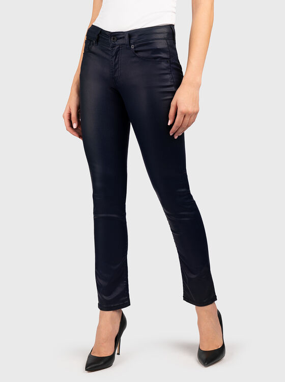 Blugi slim cu efect lăcuit - 1