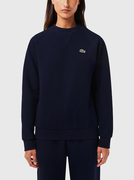 Dark blue sweatshirt with logo detail  - 1