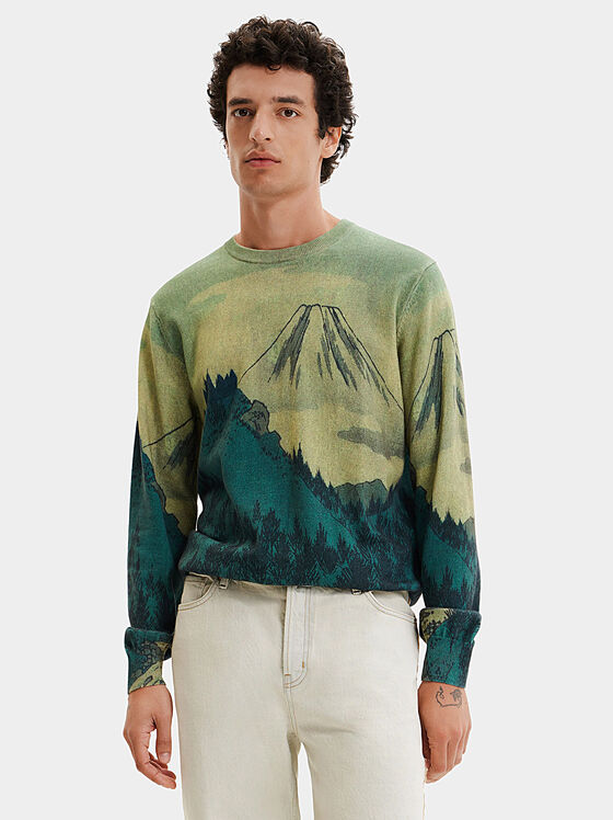 CRISTIAN knitted sweater with print - 1